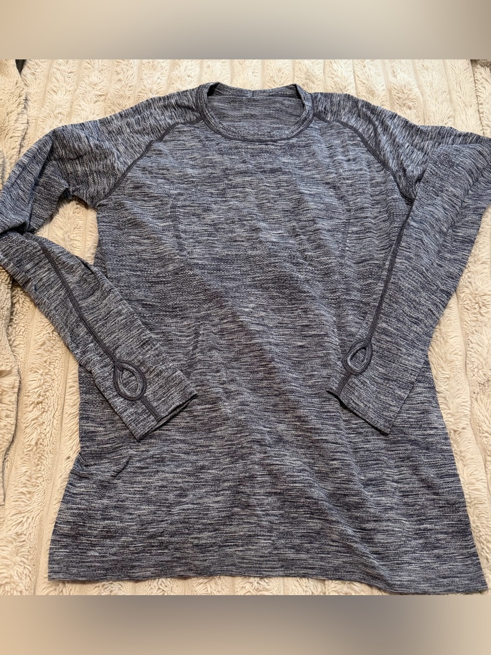 lululemon athletica Long Sleeve Heathered Gray Top